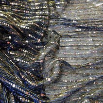 Kangzi 금색과 은색 실크 스팽글 패브릭 원근감 거즈, 20 #/90x135cm, 1개