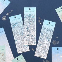 트윙클 홀로그램 탑로더 포카홀더 포카슬리브 다이어리 폰 포토카드 폴라로이드 꾸미기 스티커, 00.홀로그램 3장세트