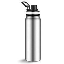 수입 온도 보온병 텀블러 죽통 마호병 업소용 에코베슬 진공 오래가는 600800ml 휴대용 병 304 스틸 물병 이중 벽 진공 플라스크 절연 여행 컵 머그, 은, 600ml