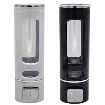 오스린 무타공 부착식 물비누 샴푸 디스펜서 A 블랙 화이트, 1개, A 화이트+블랙