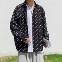 흰색긴팔셔츠 이니셜 만판 남자 가을 와이드 루즈핏 얇은 디자인감각 보이핏 볼륨 와이셔츠 트렌드 5001438692