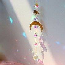 스테인드글라스 썬캐처 아크릴 봄 창문 선물 DIY 태양 드림캐처 인테리어, J13-7 길이 42cm28g