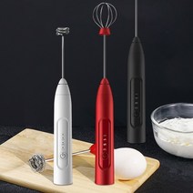 혼합기 USB 충전식 전기 털 계란 비터 핸드 헬드 커피 블렌더 가정용 우유 셰이커 믹서 Frother Foamer Food Blender, white A two