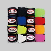 스칸다 탄력 면 핸드랩 복싱핸드랩 4M, 블랙