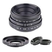 DSLR 미러리스 렌즈 단 광각 망원 캐논 ef-m eosm 카메라 m1m3m5용 미니 25mm f1.8 aps-c cctv + 어댑터 링 + 2 매크로 링 호환