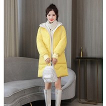 유광패딩 다운 코튼 자켓 여성 파카 2022 새로운 겨울 후드 코튼 패딩 코트 한국 느슨한 따뜻한 두꺼운 코트 windproof outwear