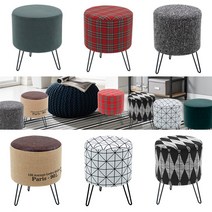 [리빙스케치]유니크 철제 스툴 6종 화장대의자 홈바체어 스툴의자, 04.5028A 린넨