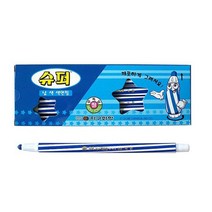 지구 슈퍼 낱색 색연필 채점펜 (파랑 12자루), 단품