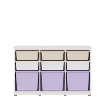 [1월 포토상품평 이벤트] 한샘 샘키즈 수납장 1305 뉴트럴컬러, G형:(몸통)크림화이트/(박스)베이지바이올렛(G)