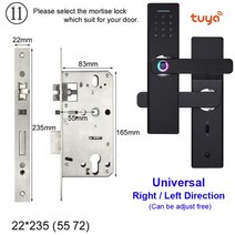 현관문번호키 RAYKUBE Wifi 전자 도어 잠금 치 Tuya APP 원격/생체 인식 지문/스마트 카드/암호/키 잠금 해제 FG5 Plus, 23 22x235 5572