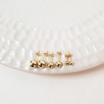 [더 길] 92.5 silver 3mm 6mm 8mm 실버볼 스터드 골드 도금 데일리 귀걸이