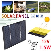 태양열패널 태양광패널 12v 1.5w 태양광 발전 패널 bc 마스터 폴리 모듈 diy 미니 태양 전지 소형 셀 충전기 라이트 전화 장난감 휴대용 태양 전지 패널, 1w 5v