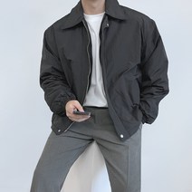 룩샵 남자 남성 투웨이 지퍼 스토퍼 미니멀 겨울 숏패딩