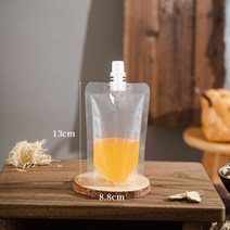 스파우트파우치 500장 음료팩 음료수 액상 일회용 포장용기 주스 즙파우치 쥬스 캡파우치, 100ml 투명 0.86입구, 500