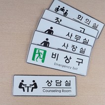 이모티콘 회사 소호사무실 안내 사인 표지판 안내문패 이름판, 비상구