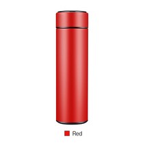 스마트 LED 텀블러 온도표시 / 316 텀블러 차망 보온병 보냉병 500ml, 레드 1개