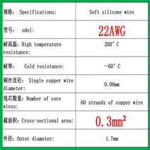 8게이지배선 100 meters/50 high quality soft silicone wire and cable 8 12 14 16 18 20 22 24 26 28 30, 05 22AWG_02 5m_01 red