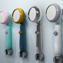 원터치 3단 강력 폭포 폭포수 출수 수압 물 세기 강도 조절 꽃가루물 멀티 샤워기 헤드 머리 욕실 유아 아기 강아지 목욕 샤워 용품 DIY 교체 물절약 절수 핑크, 옐로우
