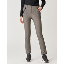 21FW [REFINED CLASSIC]아이보리 WARM 기모 깅엄 체크 슬림핏 팬츠 HWPA1D722IV