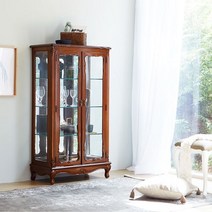[더리체] [착불상품] 수입가구 미엘 엔틱 양문유리장식장, 없음