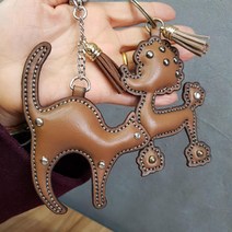 로스킨 동물캐릭터 반제품(소가죽) 강아지 곰 사슴 고양이 토끼 가죽공예 DIY 패키지, 민자빨강슈나우져