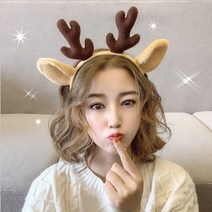 머리띠 홈파티 크리스마스 파티용품 루돌프, WHITE