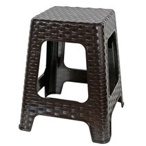 포스아트 플라스틱 대나무 간이의자 대 BN 보조의자, 다크브라운