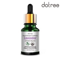 도트리 100% 유기농 비건 아로마 에센셜 오일 원액 라벤더 10ml