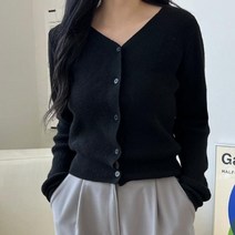 IFK712117브이넥 여성 가디건 캐시 긴팔 여자 니트 가디건 크롭