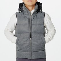 구스다운패딩 후드조끼 (남여공용)