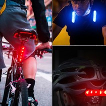[헬멧라이트거치대] 제스트윈 USB충전식 자전거 라이트 킥보드 안전등 후미등 백라이트 백등 후방등 방수기능, 레드