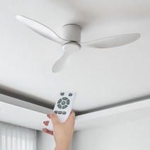 52인치 저소음 천장실링팬 리모컨 조절 역방향 가능 16.8cm 무상A/S 2년, 화이트 LED 색상변환 모듈포함