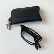 접이식 금속 뿔테 돋보기용 안경테, 블랙, 1개