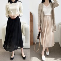 여자 쉬폰 롱스커트 차르르 떨어지는 쉬폰스타일 러블리 스커트