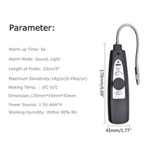 가스 누출 탐지기 냉매 누설 사운드 및 라이트 알람 기능 감지기 할로겐 테스터 AC 스니퍼 6s 워밍업 감지 드랍쉽
