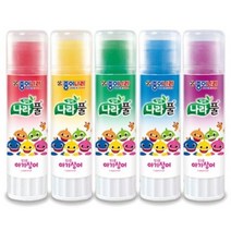 종이나라 핑크퐁 아기상어 컬러 나라풀 10g 딱풀