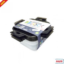 플라스틱밀폐용기 정1호 3개세트(그레이) 350ml 환경호로몬걱정없는 칸칸이용기 냉장고정리용기 생분해성용기 플라스틱밀폐용기 투명용기 칸막이용기 반찬통