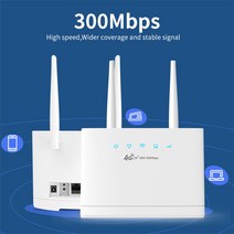 유심 와이파이 라우터 공유기 R311 4G 라우터 무선 모뎀 300Mbps LTE 외부 안테나 SIM 카드 슬롯 포함, 한개옵션0