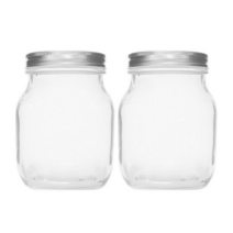 홈앤라이프사 각유리병 1000 금속실버캡, 1000ml., 4개입