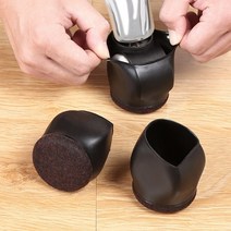 마켓감성 풀리 바퀴 의자 발 커버 롤러 풋 커버 홀더 5p, 블랙
