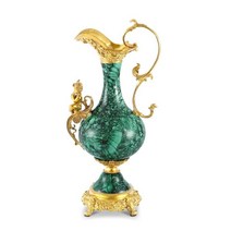 홈 데코 벽난로 또는 센터피스용 도자기 및 청동 피처 브론즈 천사가 있는 장 우아한 꽃병 45.7cm x 25.4cm 15.2cm18x10x6인치 USA 미국