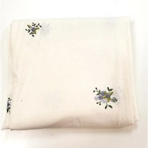 혜인천 대폭 20수 광목면 두송이잎사귀 자수 워싱원단 2종 그레이색, 두송이 그레이 자수광목색