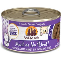 Weruva Classic Cat Meal or No Deal 치킨 비프 파테 고양이 사료 통조림, 5.5-oz can case of 8