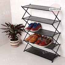 2단 3단 4단 5단 6단 접이식 정리대 철제 캠핑 가정용 선반, 5단(화이트)