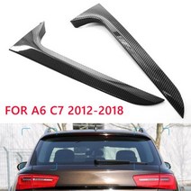 아우디부품 용품 아우디 A6 C7 Avant 20122018 용 플라스틱 후면 윈도우 사이드 스포일러 왼쪽 오른쪽 자동차 스타일링 자동 창 미러 테일 1 쌍