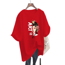 여성 반팔 티셔츠 솔리드 컬러에 T-shirt 4D372