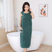 ZZJJC 파인애플 자수 목욕 가운은 큰 사이즈의 목욕 가운을 입어도 털이 빠지지 않는다, 올리브그린, 라지100*145cm (130-180근)