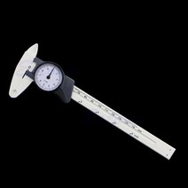 새로운 150mm 6 인치 다이얼 캘리퍼 플라스틱 Vernier Caliper 4way 게이지 마이크로 미터 0.1mm, 하얀색