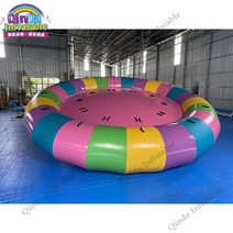 플라잉피쉬보트플라잉보드플라잉보트바나나보트물놀이보트바나나고무보트고무보트플라잉피쉬보드 수중 스포츠 비행 모터보트 견인 공기주입식 디스코 보트, [01] 4m diameter, [01] 빨간