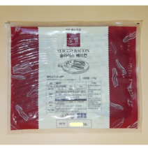 오뗄 슬라이스 베이컨 1Kg 냉동 3mm 피자토핑 햄버거패티 베이커리용, 1팩